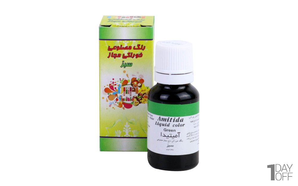 رنگ خوراکی آمیتیدا مقدار 50 گرم رنگ سبز