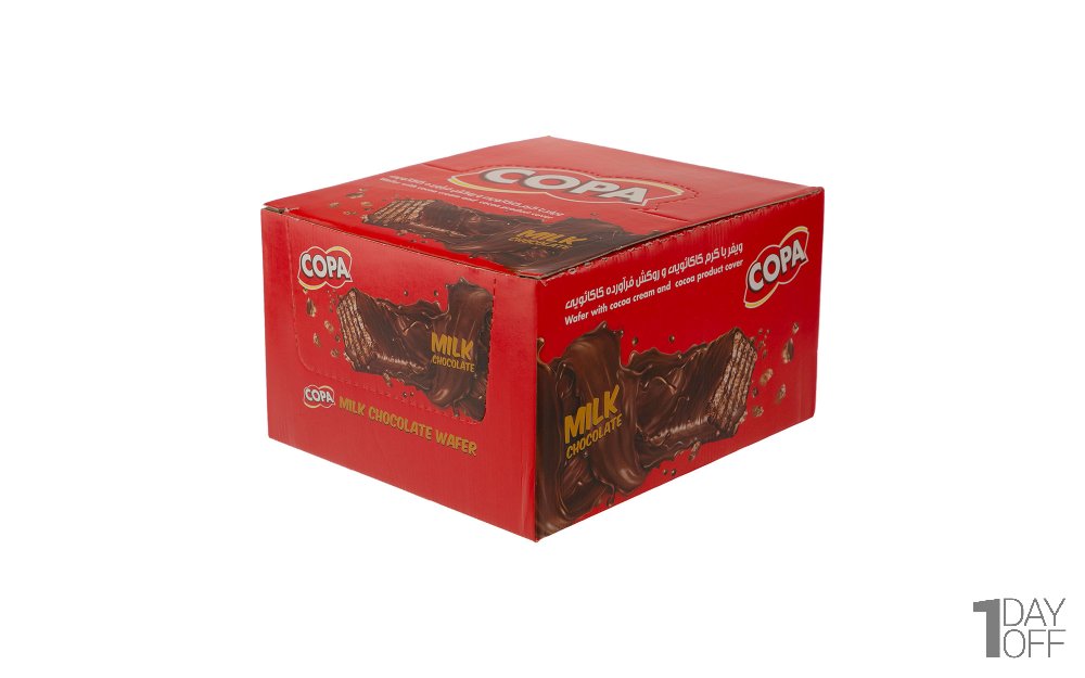 ویفر شکلات شیری کوپا بسته 30 عددی