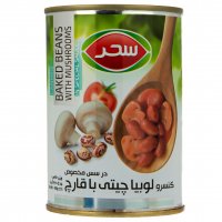 کنسرو لوبیا چیتی با قارچ سحر مقدار 420 گرم