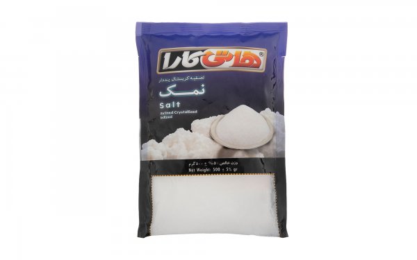 نمک کریستال یددار هاتی‌کارا گلستان مقدار 500 گرم  