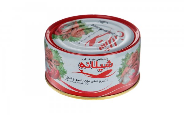 کنسرو ماهی تون با سیر و فلفل شیلانه مقدار 180 گرم