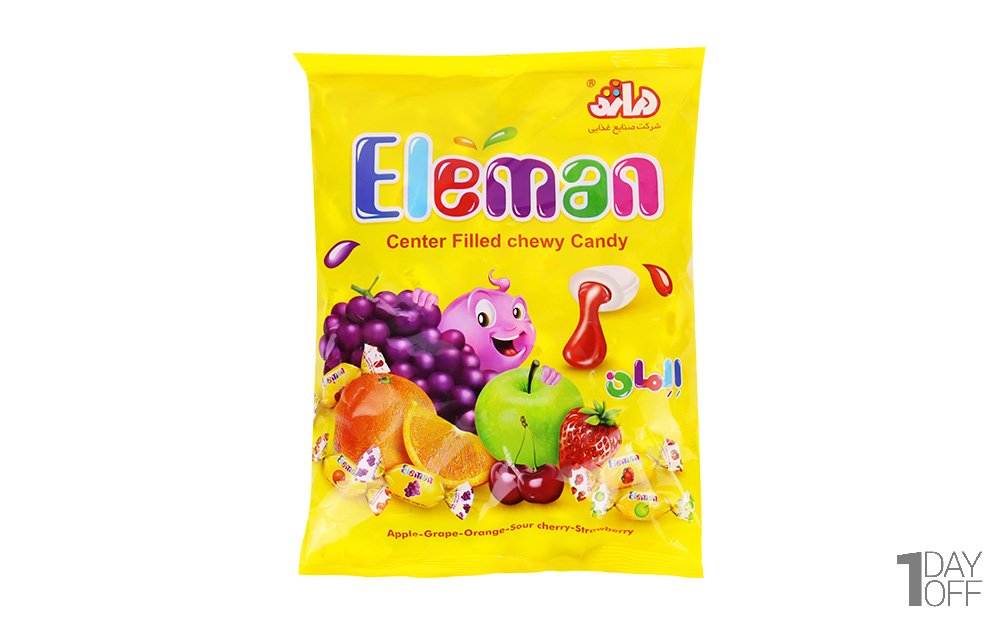 تافی مغز دار دراژه المان مقدار 650 گرم