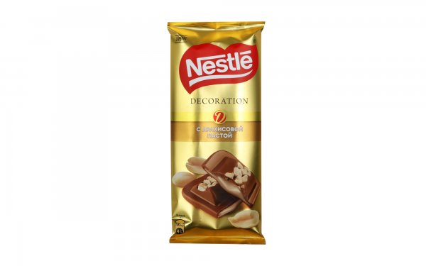 شکلات مغزدار با طعم بادام‌زمینی نستله (Nestle) مدل DECORATION مقدار 85 گرم
