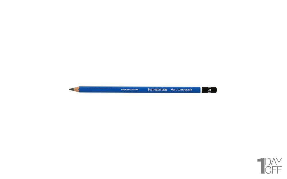 مداد مشکی طراحی استدلر (Staedtler) مدل Mars Lumograph نوع 7B