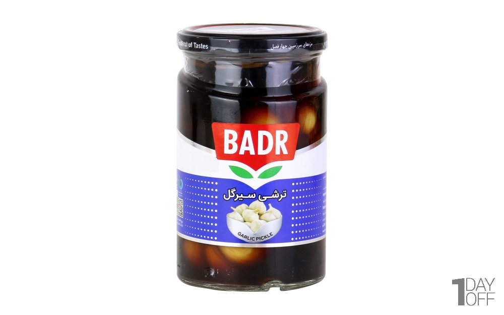 ترشی سیر گل بدر مقدار 650 گرم