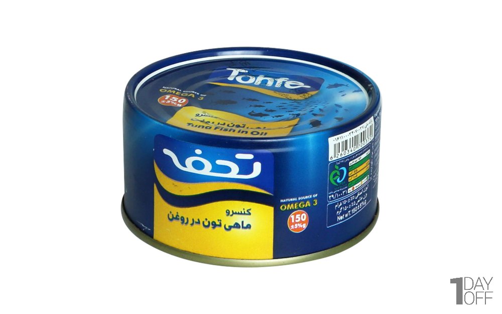 کنسرو ماهی تون در روغن تحفه مقدار 150 گرم