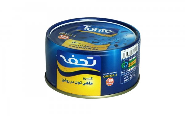 کنسرو ماهی تون در روغن تحفه مقدار 150 گرم