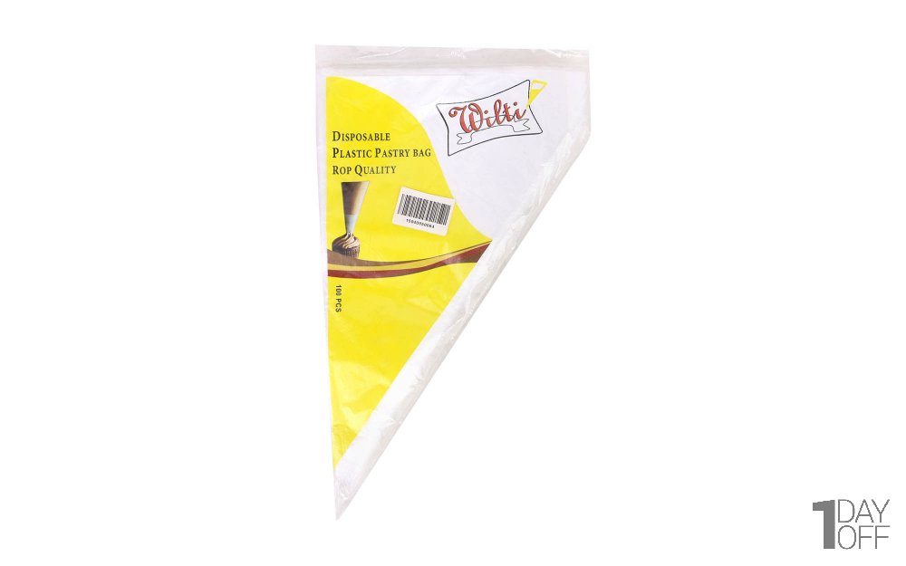 قیف خامه‌زنی یک‌بارمصرف سایز متوسط ویلتی (Wilti) بسته 100 عددی