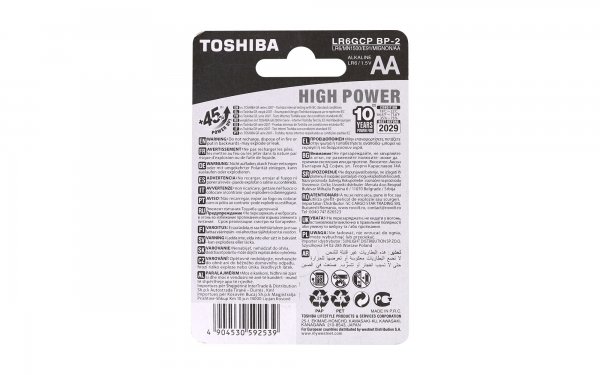 باتری قلمی آلکالاین توشیبا (Toshiba) مدل HIGH POWER