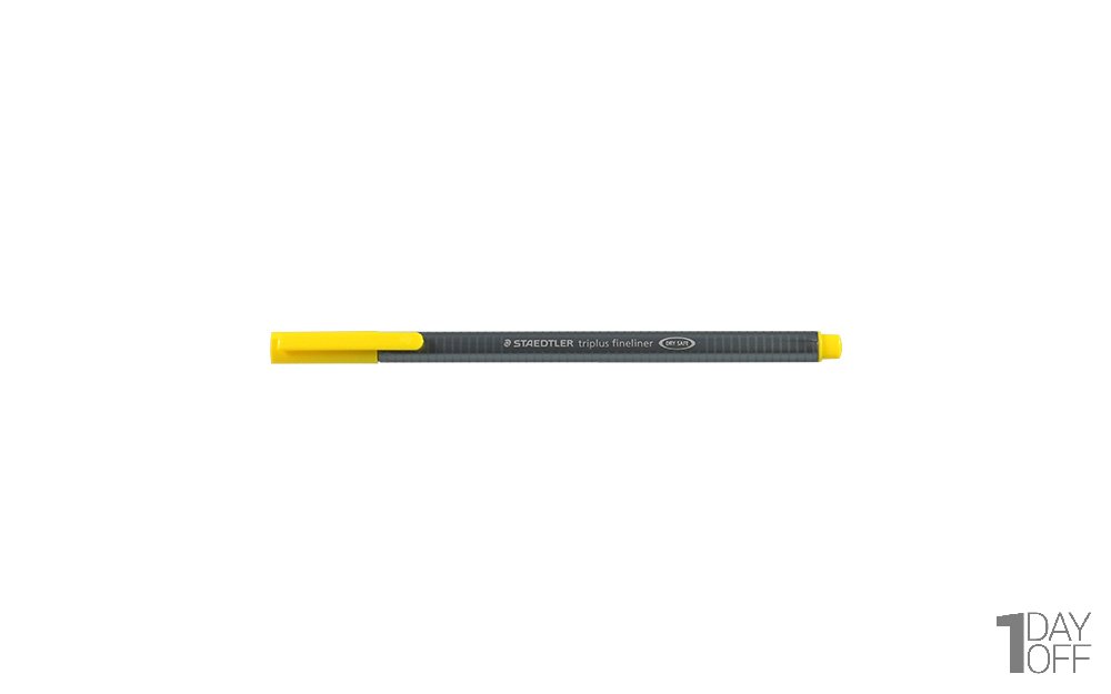 روان‌نویس استدلر (Staedtler) مدل Triplus Fineliner نوع نوک نمدی رنگ زرد