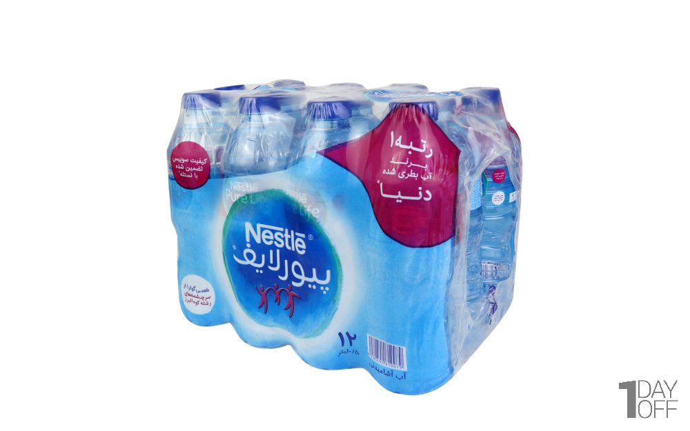  آب آشامیدنی پیورلایف نستله (Nestle)  500 میلی‌لیتری بسته 12 عددی