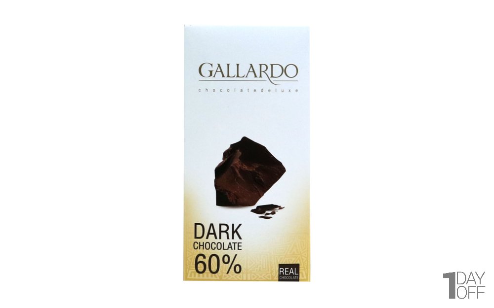 شکلات تلخ 60 درصد گالاردو فرمند مقدار 80 گرم