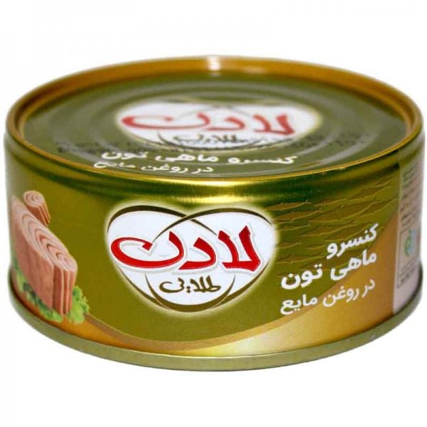 کنسرو ماهی تون در روغن مایع لادن طلایی مقدار 150 گرم