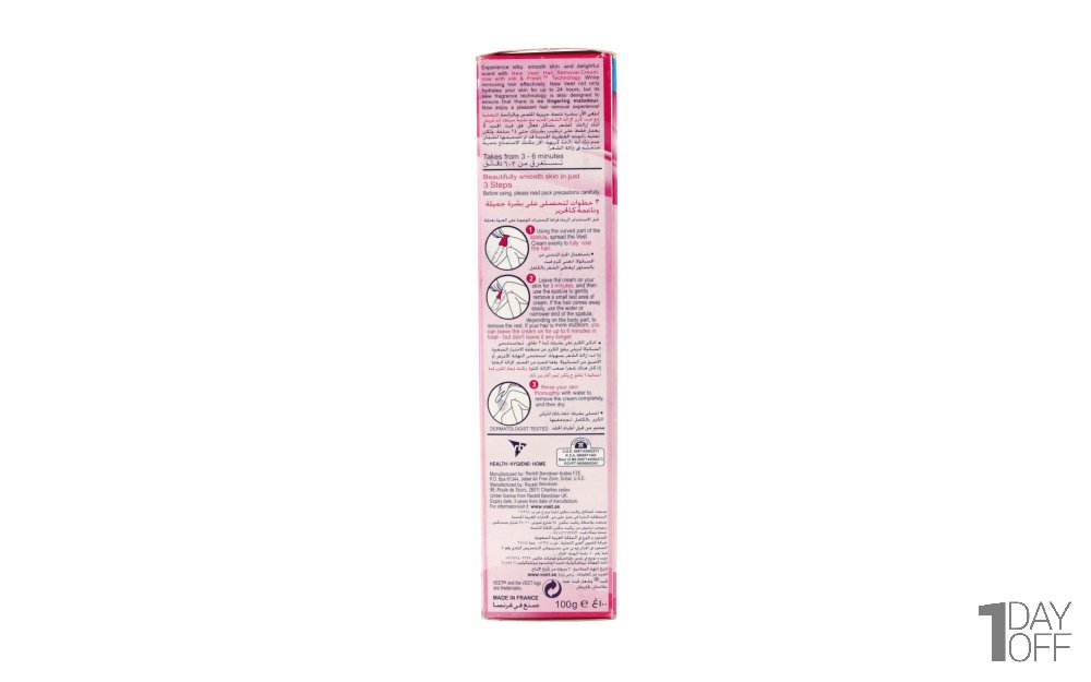 کرم موبر با رایحه نیلوفر آبی و یاس ویت (Veet) مناسب برای پوست نرمال مقدار 100 گرم 