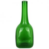 گلدان شیشه‌ای دست‌ساز طرح جام استوانه کد 200 رنگ سبز زمردی