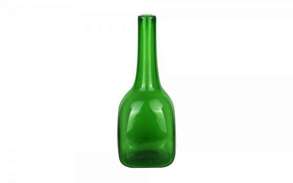 گلدان شیشه‌ای دست‌ساز طرح جام استوانه کد 200 رنگ سبز زمردی