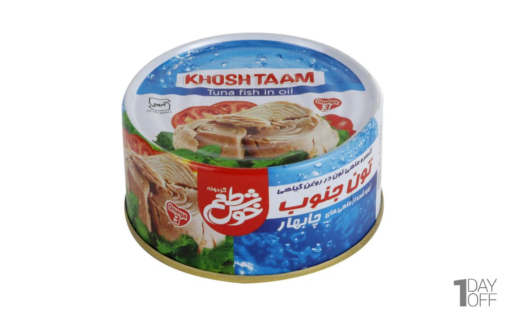 کنسرو ماهی تن در روغن گیاهی خوش‌طعم تن جنوب مقدار 180 گرم