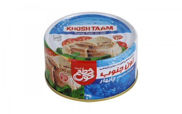 کنسرو ماهی تن در روغن گیاهی خوش‌طعم تن جنوب مقدار 180 گرم