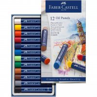 پاستل روغنی 12 رنگ فابر کاستل (Faber Castell) سری Creative Studio Quality