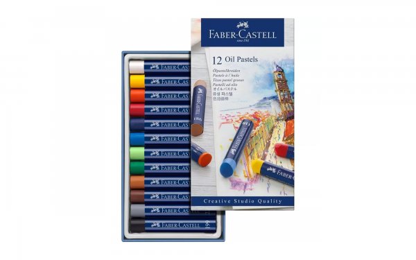 پاستل روغنی 12 رنگ فابر کاستل (Faber Castell) سری Creative Studio Quality