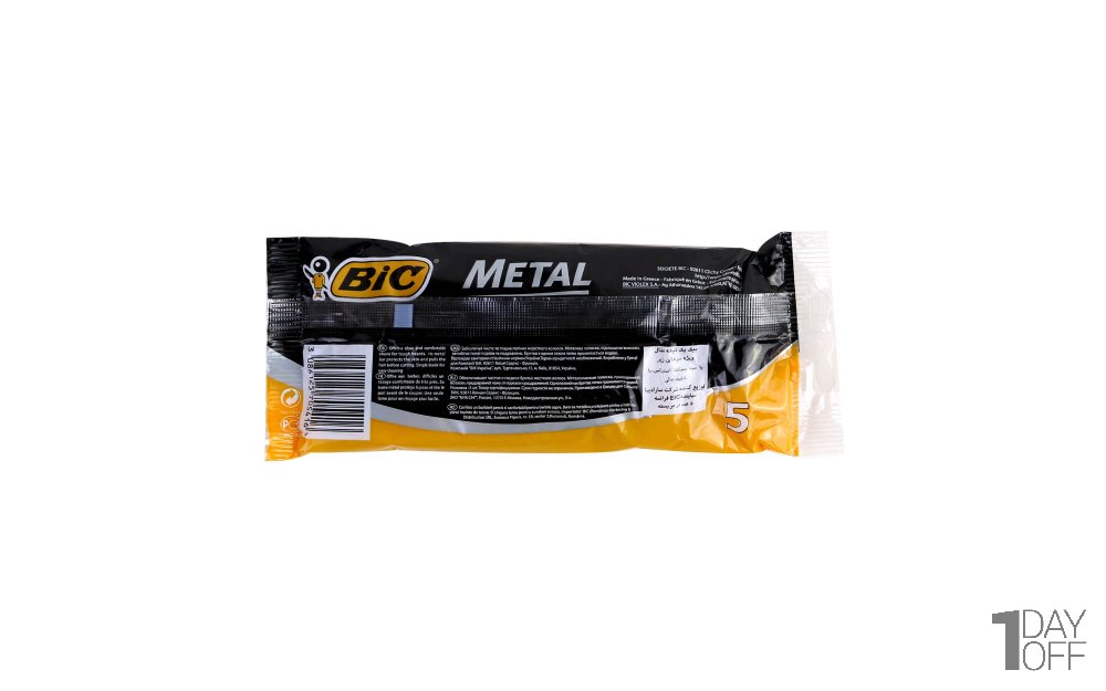 خودتراش یک تیغه Metal بیک بسته 5 عددی
