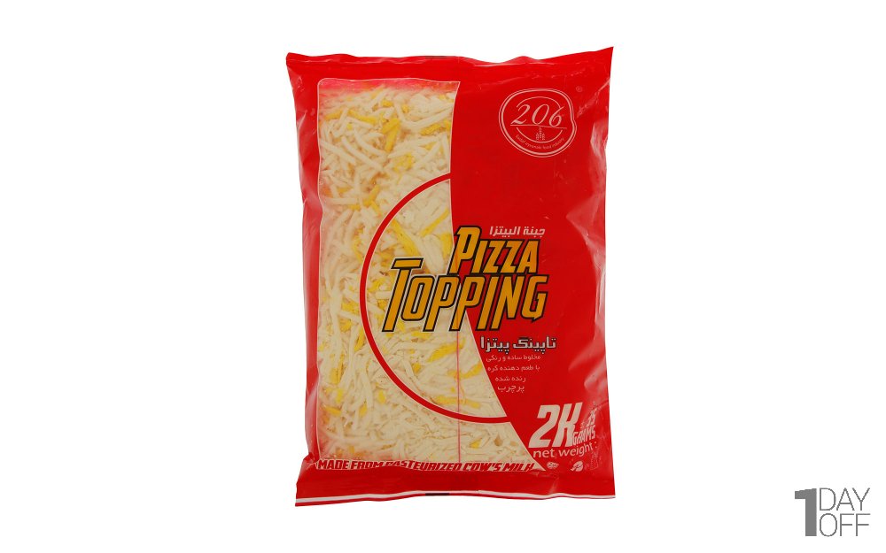 پنیر تاپینگ پیتزا رنده شده مخلوط 206 مقدار 2 کیلوگرم