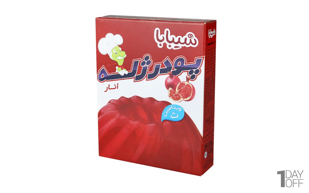 پودر ژله انار شیبابا مقدار 100 گرم