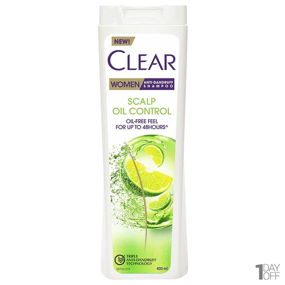 شامپو ضد شوره زنانه کلییر (Clear) مدل Scalp Oil Control مقدار 400 میلی‌لیتر