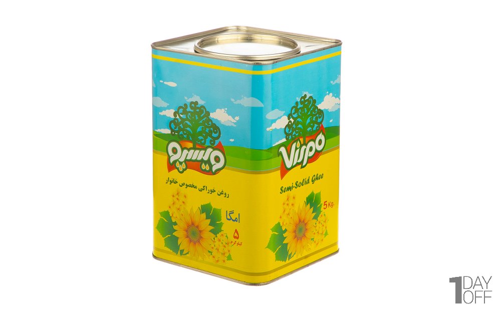 روغن جامد مخصوص خانوار ویسپو مقدار 5 کیلوگرم 