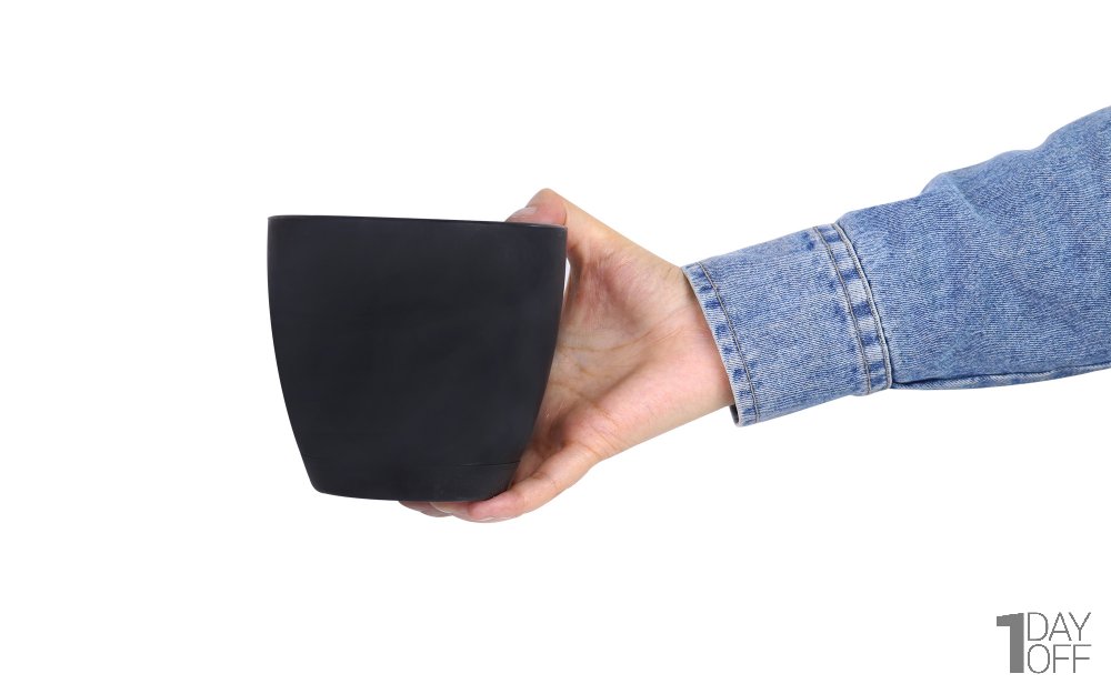 گلدان دایره‌ای مشکی سایز 12.5 کد 101 مهرنی (Mehrni)