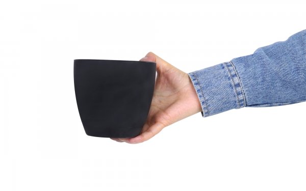 گلدان دایره‌ای مشکی سایز 12.5 کد 101 مهرنی (Mehrni)