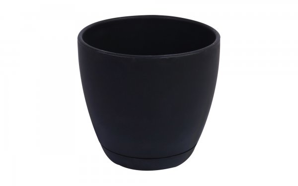 گلدان دایره‌ای مشکی سایز 12.5 کد 101 مهرنی (Mehrni)