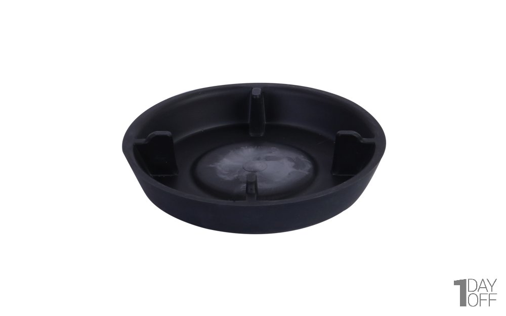 گلدان دایره‌ای مشکی سایز 12.5 کد 101 مهرنی (Mehrni)