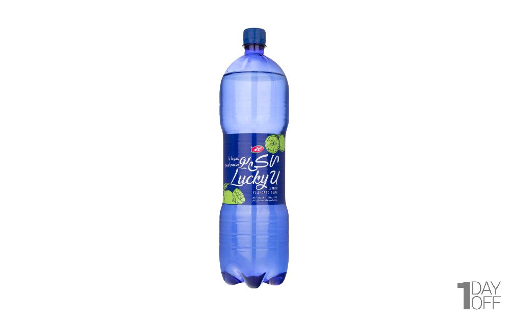 آب گازدار با طعم لیمو لاکی‌یو کاله مقدار 1.5 لیتر 
