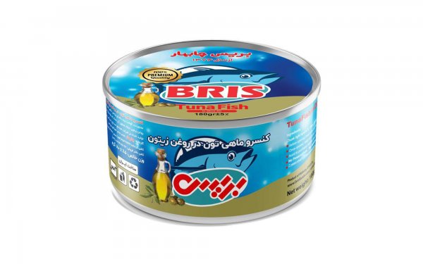 کنسرو ماهی تون در روغن زیتون بریس مقدار 180 گرم