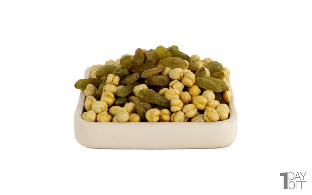 مخلوط نخودچی و کشمش مقدار 500 گرم