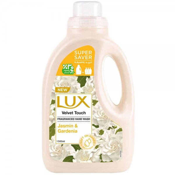 مایع دستشویی با رایحه گل یاس و بادام لوکس (Lux) Velvet touch مقدار 1.5 لیتر