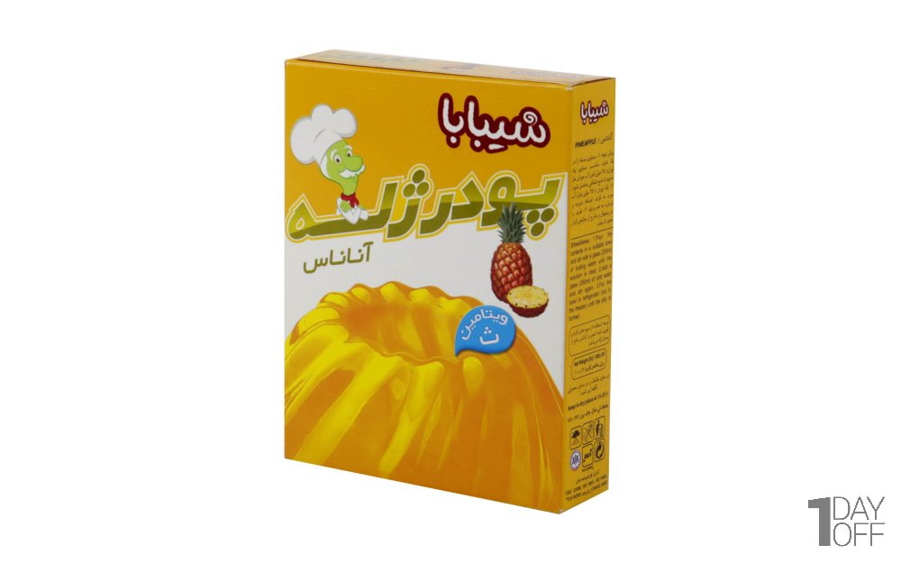 پودر ژله با طعم آناناس شیبابا مقدار 100 گرم