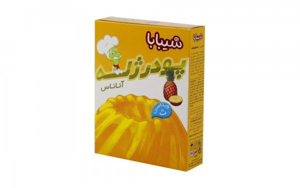 پودر ژله با طعم آناناس شیبابا مقدار 100 گرم