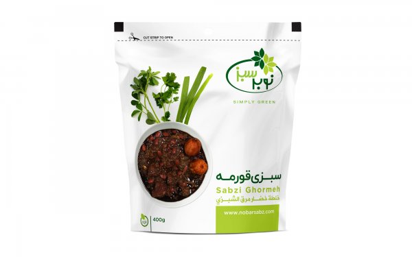 سبزی قورمه منجمد نوبر سبز مقدار 400 گرم 