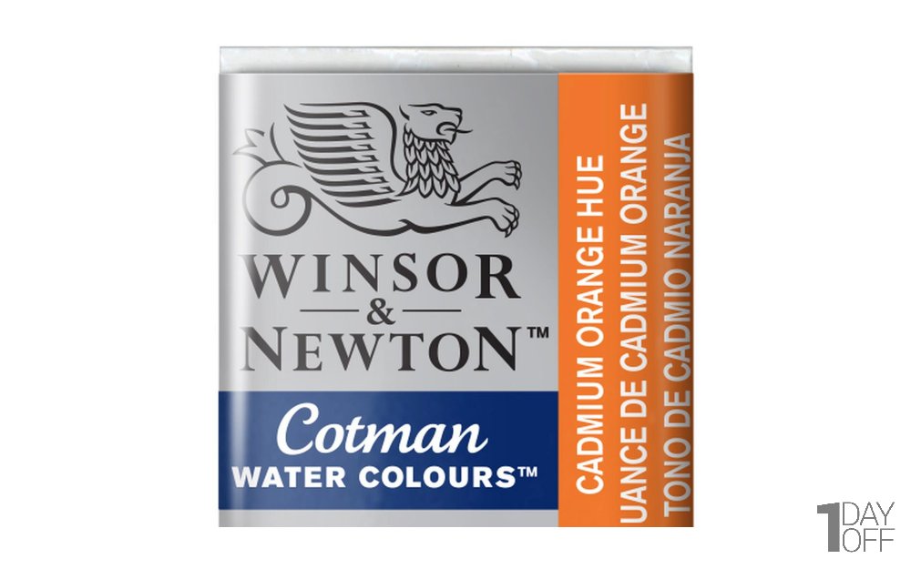 قرص آبرنگ وینزور (Winsor) سری Cotman رنگ CAD ORANGE HUE