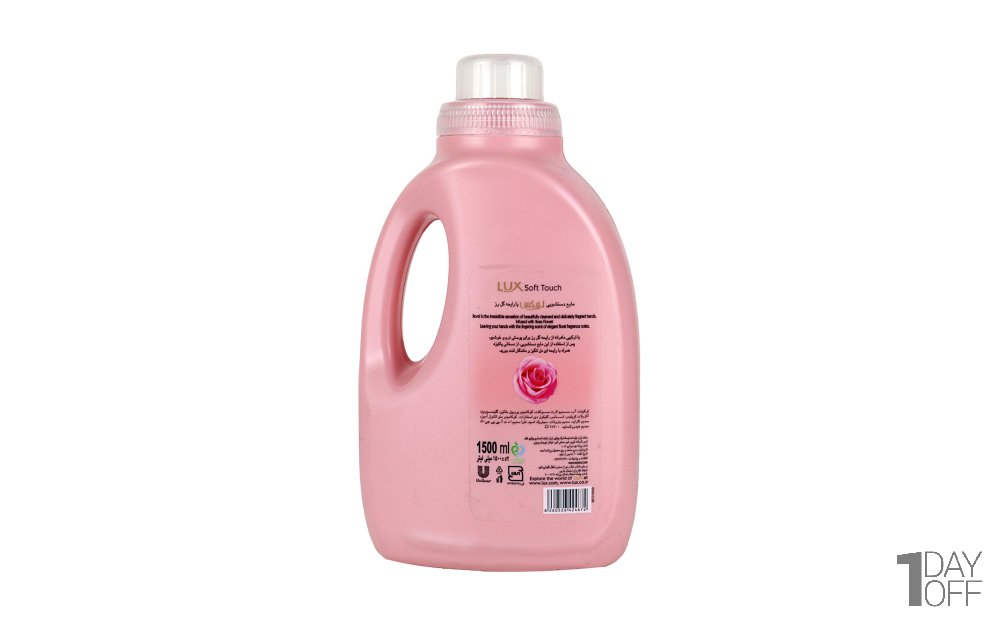 مایع دستشویی با رایحه رز فرانسوی و بادام لوکس (Lux) Soft tuch مقدار 1.5 لیتر