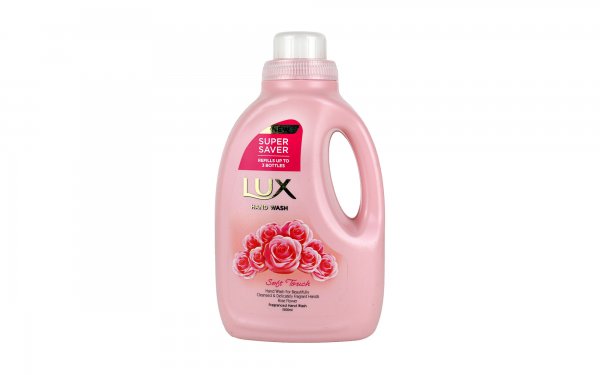 مایع دستشویی با رایحه رز فرانسوی و بادام لوکس (Lux) Soft tuch مقدار 1.5 لیتر