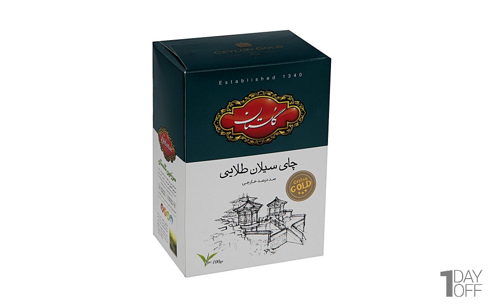 چای سیاه سیلان طلایی گلستان مقدار 100 گرم