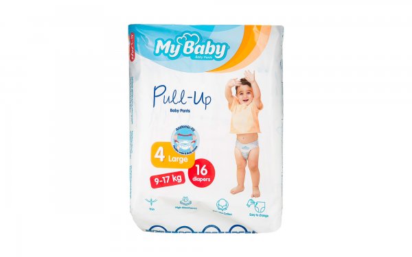 پوشک شورتی بچه مای بیبی سایز 4 بسته 16 عددی