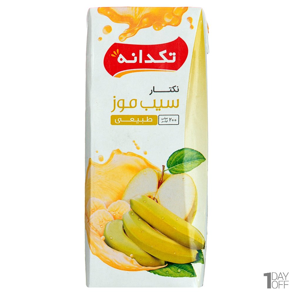 نکتار سیب و موز تکدانه مقدار 200 میلی‌لیتر