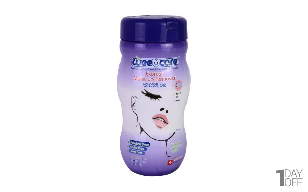 دستمال مرطوب پاک کننده سریع آرایش 70 عددی وی کر (Wee Care)