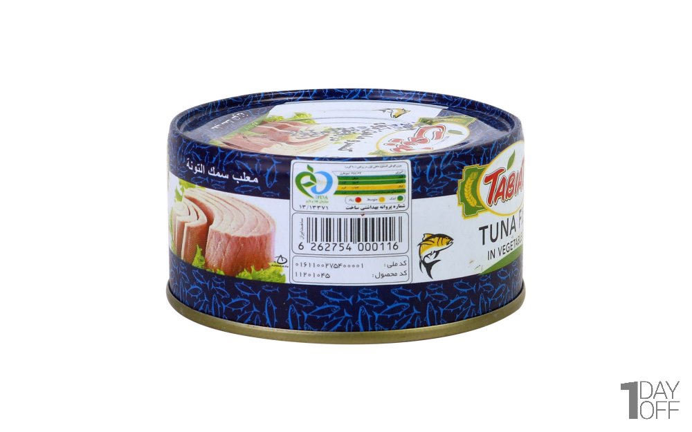 کنسرو ماهی‌ تون در روغن طبیعت مقدار 180 گرم