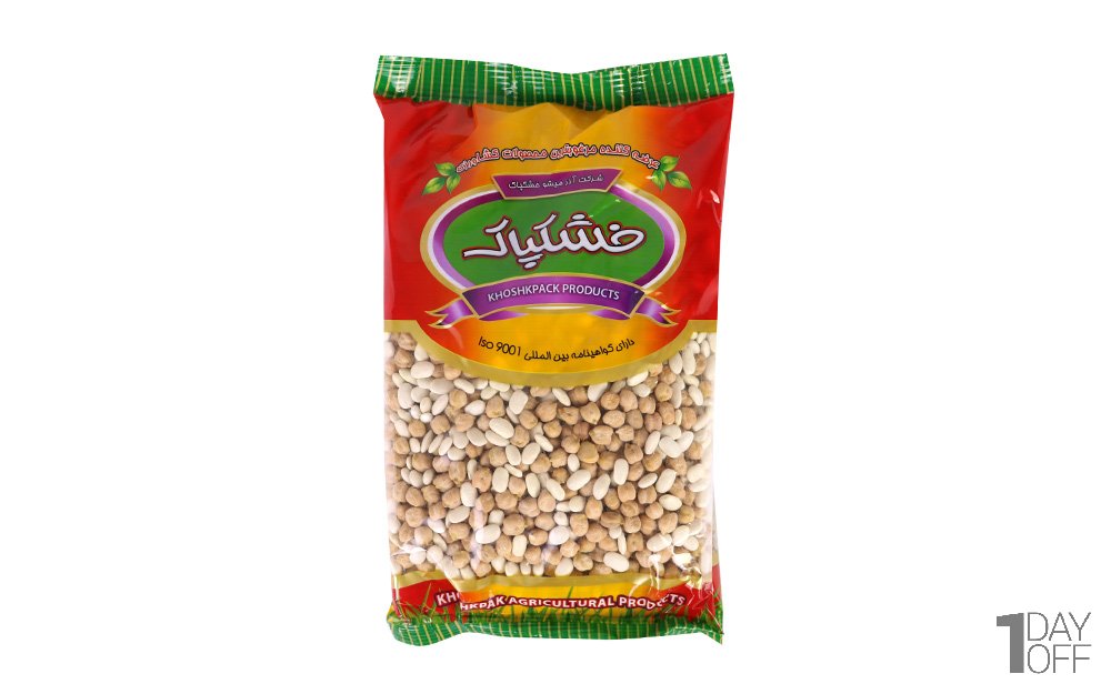 نخود و لوبیا سفید خشکپاک مقدار 900 گرم