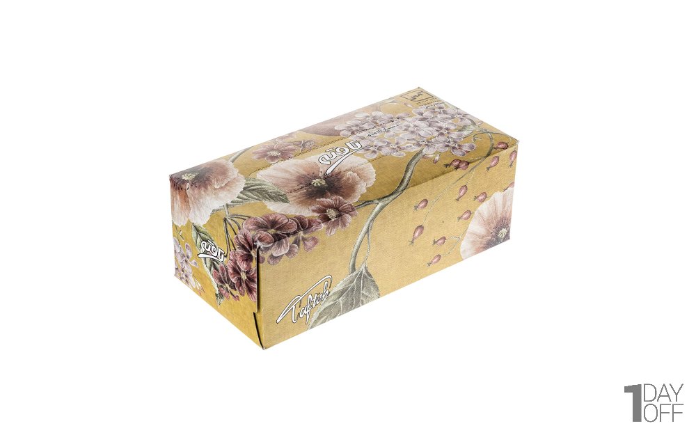 دستمال کاغذی دولایه تافته طرح آمرود بسته 150 برگ